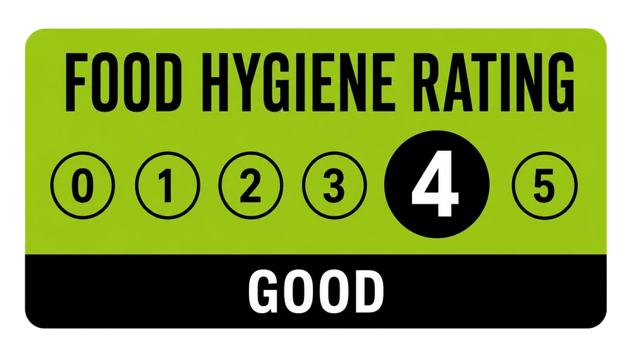 Food Hygiene Rating 4, good